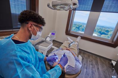 Dental Student Working